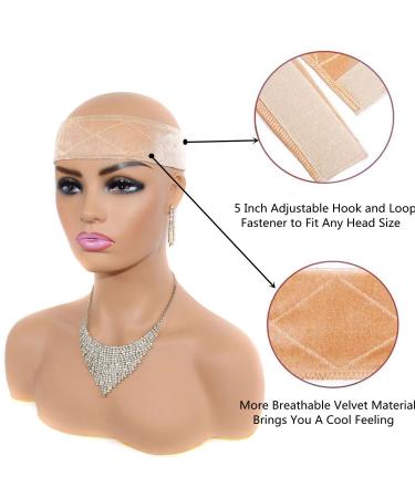 Shop Slip-Resistant Velvet Wig Bands - 2 Pack Adjustable Handle Bands for Women | International Shipping Available - Buy Online on GoSupps.com