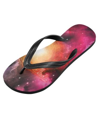 Mnsruu Galaxy Spiral Flip Flops Stylish Starry Sandals for Men & Women | Ideal for Home Spa & Travel - Buy Online on GoSupps.com