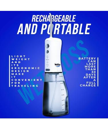 Water Dental Flosser - Cordless & Rechargeable Oral Irrigator - IPX7 Waterproof Portable Water Floss for Optimal Oral Care - Buy Online on GoSupps.com