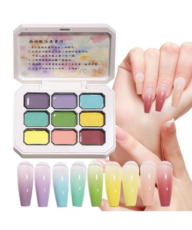 Gacqpli Nail antigradient with 9 colors modeling tools palette modeling gel for shaping