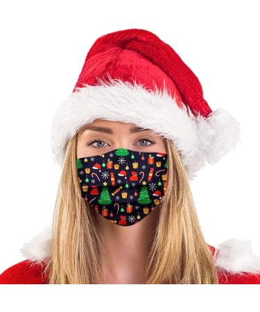 50PCS Christmas Adults Disposable Face_Mask 3-PLY Multi Pattern Printed Breathable_Dustproof with Elastic Earloop 50PCS Color-137 - Buy Online on GoSupps.com