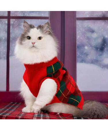 Stylish Katzinst Christmas Dog Sweater | Fleece Sweater for Medium-Sized Dogs (Malteser & Jack Russell) - Red & Green - Buy Online on GoSupps.com