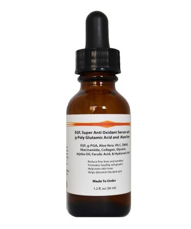 EGF Super Anti Oxidant Serum with Gamma Poly Glutamic Acid and Aloe Vera Serum (1.2oz) 1 Ounce (Pack of 1)