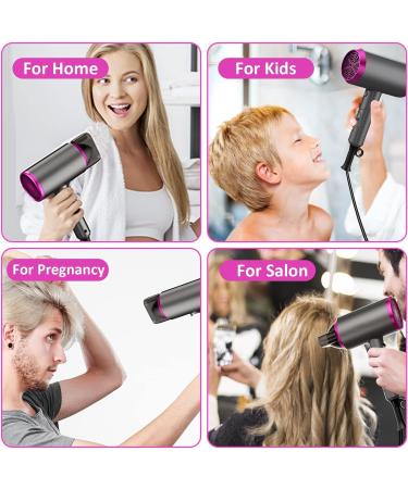 Professional Travel Hair Dryer with Diffuser | Lightweight & Low Noise Blow Dryer for Curly Hair | 2 Speed Heat Settings | Ideal for Home, Salon, and Gift - Buy Online on GoSupps.com