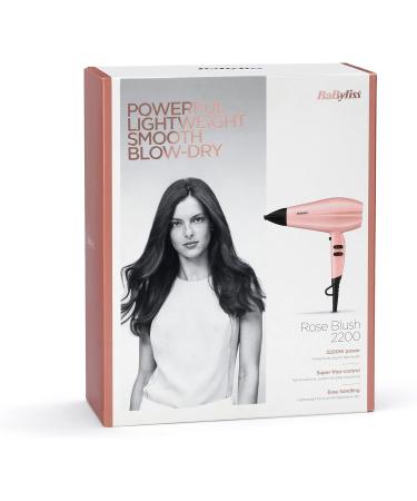 BaByliss Rose Blush 2200W Hair Dryer - Powerful Ionic Lightweight Dryer (Pink) - Buy Online on GoSupps.com
