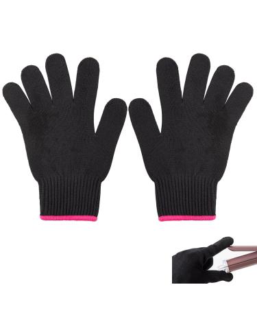 WIFUN 2PCS Heat Resistant Gloves for Hair Styling Professional Ironing Glove Heat Proof Gloves for Hair Curling Wand Curling Flat Iron