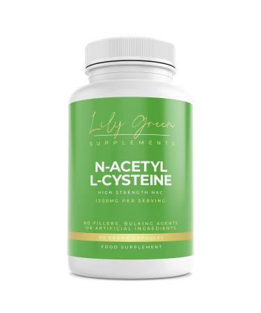 Lily Green | N-Acetyl Cysteine (NAC) 1200mg per Serving | 90 Vegan Capsules | High Strength NAC | Antioxidant & Detox Support | No Artificial Additives | Made in UK
