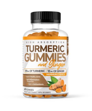 Turmeric Ginger Gummies - Anti-Inflammatory to help relieve joint pain aid digestion. Source of Antioxidants. Helps with inflammation.