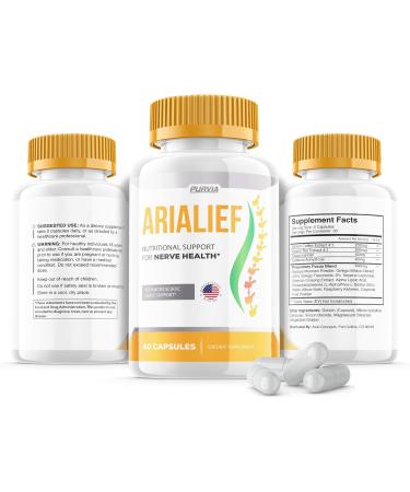 (5 Pack) Arialief Capsules Sciatica - Official Formula - Arialief Vitamin Supplement Advanced Strength Formula Arialief Capsules Nutritional Support Maximum Strength Overall Wellness (300 Capsules) - Buy Online on GoSupps.com