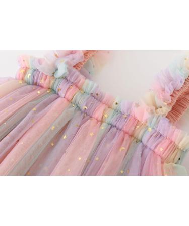 PythJooh Baby Girl Tulle Dress - Sleeveless Butterfly Wings Tutu Princess Dress for Toddler Girls - Starry Pink Sundress for 12-18 Months - Buy Online on GoSupps.com