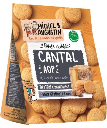 MICHEL ET AUGUSTIN Cantal AOP shortbread and nutmeg 100 g 9 pieces Cantal and nutmeg traditional packaging - Buy Online on GoSupps.com