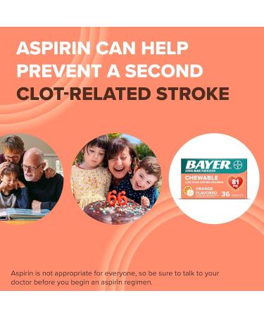 Buy Bayer Aspirin Low Dose 81 mg Chewable Tablets - Pain Reliever Orange Flavor 216 Tablets (6 Pack) - Fast International Shipping - Buy Online on GoSupps.com