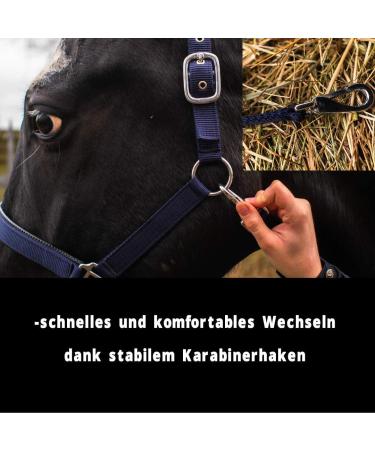 Halter for Horses with Rope | Premium Blue Cob Halter for Ponies & Thoroughbreds | Durable Knitting Design - Shop Now! - Buy Online on GoSupps.com
