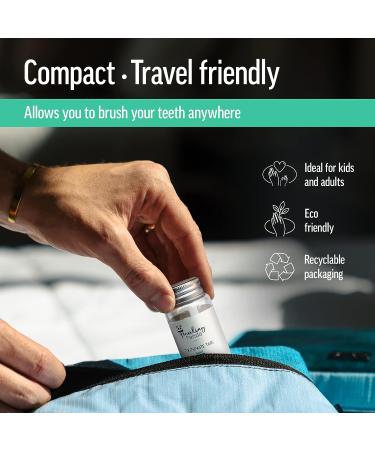 Traveling Panda Charcoal Whitening Toothpaste Tablets - Vegan, Sugar-Free, Mint Flavor | 60 Count Pack, No Water Needed for On-the-Go Brushing - Buy Online on GoSupps.com