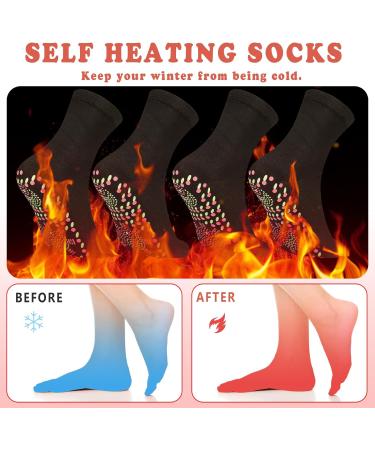 Liamostee Health Socks - 4 Pack Self-Heating Thermotherapeutic Tourmaline Slimming Socks for Weight Loss - Buy Online on GoSupps.com
