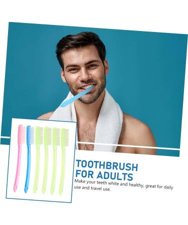 Minkissy 6 Pack Adult Manual Toothbrushes - Premium Oral Care with Dental Floss - Effective Cleaning for Adults - Buy Online on GoSupps.com