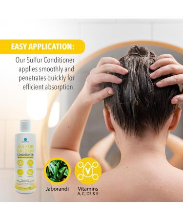 SULFUR BALSAM Conditioner - Natural Moisturizing & Detangling Hair Care (Pack of 3) - Gentle Scalp Treatment - International Shipping Available - Buy Online on GoSupps.com