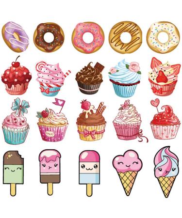 Tazimi Donut Party Temporary Tattoos for Kids  140 Styles Dessert  Ice Cream  Cupcake  Candy Tattoos for Kids Birthday Party Favors Goodie Bag Fillers