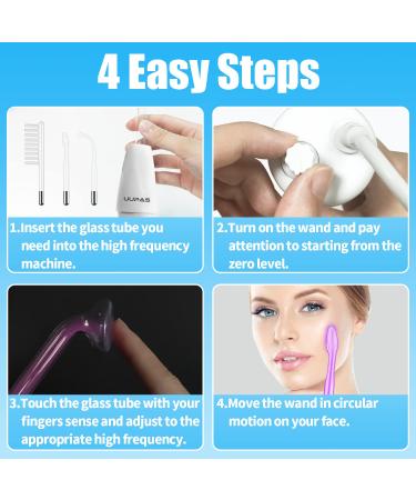 UUPAS High Frequency Facial Wand with 4 Violet Tubes | Portable Handheld Skin Care Machine - Buy Online on GoSupps.com