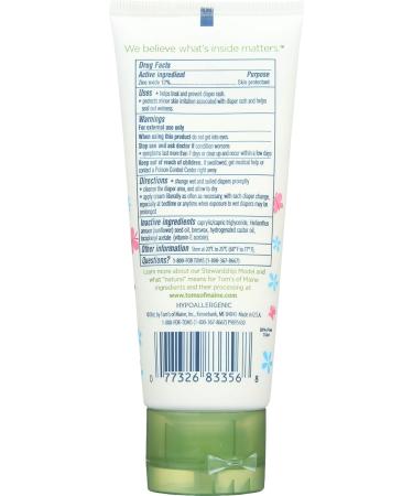 Tom's of Maine Fragrance-Free Baby Diaper Cream 3 oz - Unscented Diaper Lotion for Sensitive Skin - Buy Online on GoSupps.com