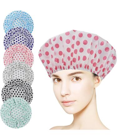 Jiusike Large Waterproof Hair Bath Cap - Reusable Silicone Shower Cap for Extra Hair Care | Multicolor One Size - Buy Online on GoSupps.com