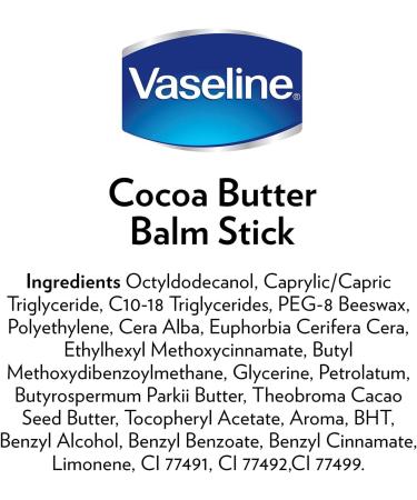 Vaseline Lip Therapy Cocoa Butter 4g Stick - Hydrating Lip Balm for Soft Moisturized Lips | International Shipping Available - Buy Online on GoSupps.com