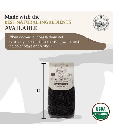 Morelli Squid Ink Pasta Fusilli (Rotini) - Organic Italian Pasta - Black Pasta Noodles - Durum Wheat Semolina - Nero Di Seppia Made in Italy - 1.1 Lb (500g) (2 pack) 1.1 Pound (Pack of 2) - Buy Online on GoSupps.com