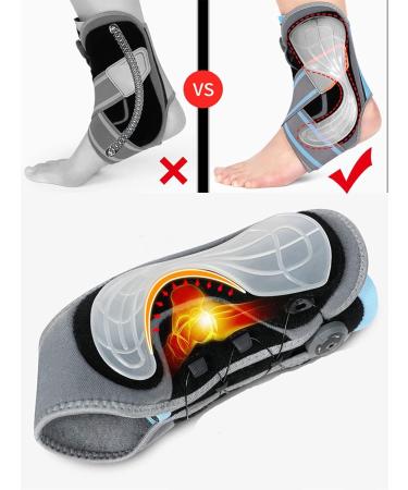 Ankle Brace for Men & Women | Orto+Sport Adjustable Ankle Stabilizer for Running Basketball & Injury Recovery - AN017-L - Buy Online on GoSupps.com