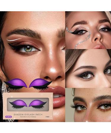 Autocollants pour fard paupi res cils | Autocollants r utilisables pour femmes Imperm able l'eau pour festivals voyages mariages cosplay f tes sc ne Halloween lilas - Buy Online on GoSupps.com