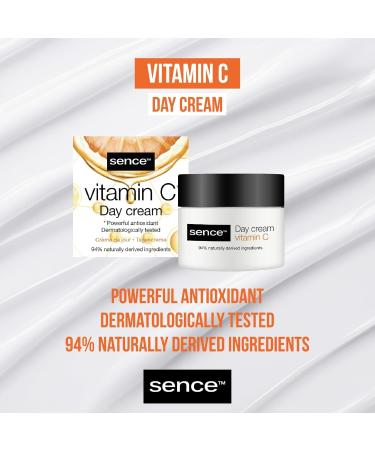  Sence Sence Vitamin C Day Cream Face Cream for Women Moisturizing Face Cream Day Care with Citric Acid and 4 Hyaluronic Acids Vegan Beauty Skincare (1 x 50 ml) - Buy Online on GoSupps.com