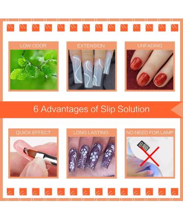 Poly Gel Slip Solution 4oz - Anti-Stick Extension Gel & Brush Cleaner Set for At-Home Nail Design - Buy Online on GoSupps.com