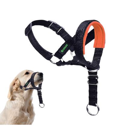 ILEPARK Dog Halver with seat belt head dishes for dogs to stop pulling adjustable and easy to control (s orange) s orange