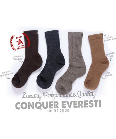 Happy Yak Socks - The Adventurist | 40% Yak Cashmere | Large Grey - Buy Online on GoSupps.com