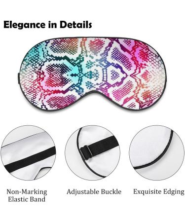 Shop Colorful Snake Skin Sleep Mask for Women - Adjustable Eye Shades with Elastic Strap for Ultimate Comfort - Buy Online on GoSupps.com