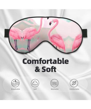 Love Flamingo Eye Mask - Soft & Adjustable Sleep Mask for Men & Women | Nighttime Comfort & Style - Buy Online on GoSupps.com