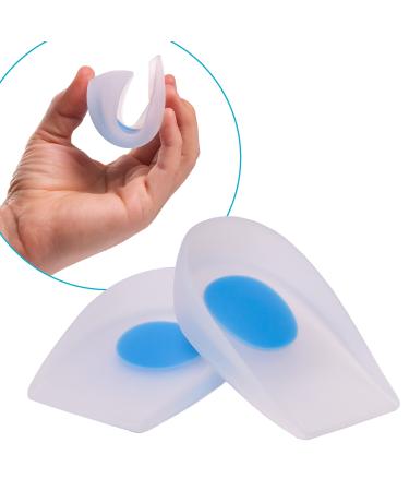 BraceAbility Heel Spur Cups | Medical-Grade Silicone Plantar Fasciitis Insole Cushion Pads  Gel Foot Orthotic & Shoe Insert Protectors (Pair - Large) Large (1 Pair)