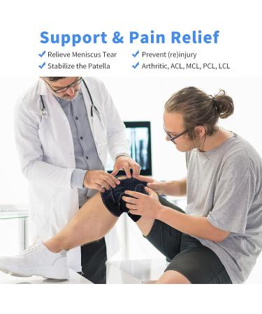 ABYON XX-Large Knee Brace for Meniscus Tear & Joint Pain Relief - Adjustable Plus Size Knee Support with Side Stabilizers & Gel Pad - Fast Recovery for Arthritis - Men & Women - Buy Online on GoSupps.com