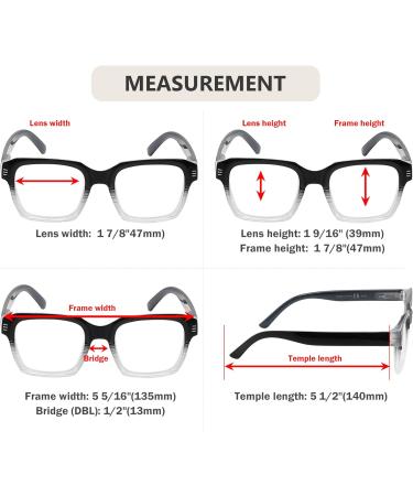 Eyekepper 4-Pack Oversized Reading Glasses for Women | Large Frame +2.00 Reading Aid - Best Value 4pc Mix - Buy Online on GoSupps.com