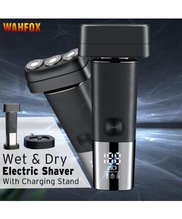 WAHFOX Electric Shaver - Wet & Dry Rechargeable Shaver with Charging Stand & Pop-up Trimmer | Includes Shaving Cream - Buy Online on GoSupps.com