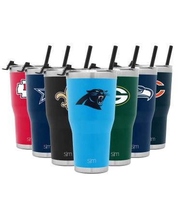 Simple Modern Officially Licensed Tumbler with Straw and Flip Lid Carolina Panthers