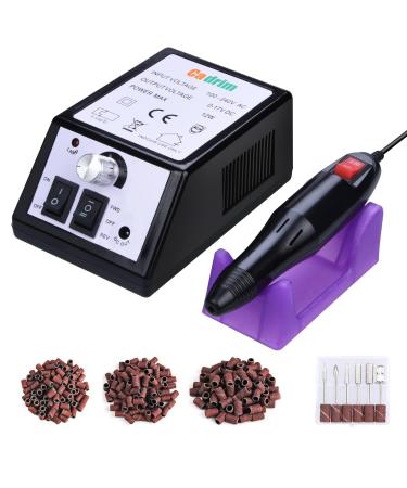 Nail miller electrical electrical nail file manicure set nail file electrical 2000U/min adjustable speed for nail studio personal DIY manicure black