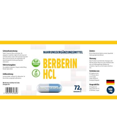  Hepatica Berberine HCL 500mg 120 Vegan Capsules - Buy Online on GoSupps.com