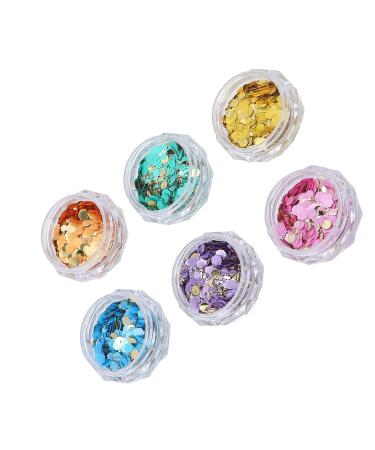 Box Nail Glitters Sequins Set - Round Mixed Flakes for DIY Nail Art & Craft | International Shipping - Buy Online on GoSupps.com