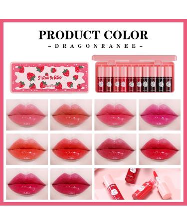 10 Colors Korean Lip Tint Stain Set - Moisturizing Velvet Mini Liquid Lipstick for Lips & Cheeks | Long-Lasting Waterproof Non-Stick | International Shipping - Buy Online on GoSupps.com