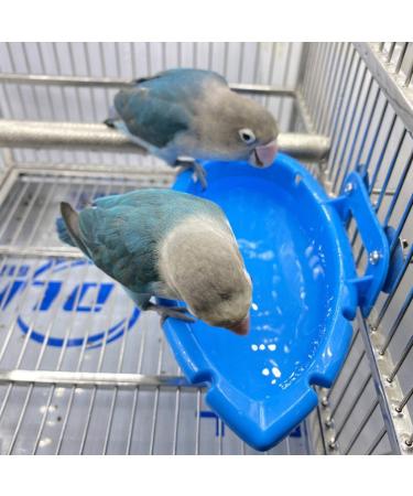 luminiu Bird Bath Bowl Cage Hanging Bathing Box Bird Baths Tub Bowl Basin Parrot Bathing Tubs For Small Birds Bathing Room Feeder 18x10x4cm