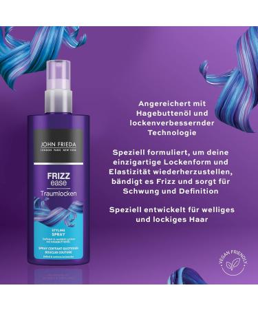 John Frieda Dreamlocks Advantage Set for Curly Hair - Moisturizing Shampoo Conditioner Styling Spray & Free Megrhythm Eye Mask - Lively Curls International Shipping - Buy Online on GoSupps.com