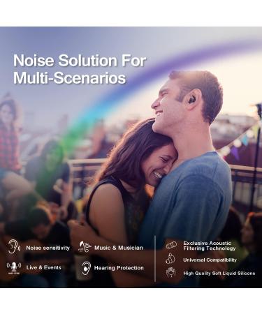 High Fidelity Ear Plugs - Reusable Soft Silicone for Concerts Raves & Musicians | Noise Reduction Ear Protection (2 Pairs - Buy Online on GoSupps.com