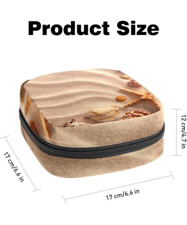 Period Bag Sanitary Napkin Storage Pouch - Beach Shells & Starfish Design - Buy Online on GoSupps.com