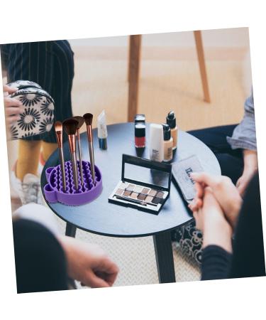 Ipetboom 2 1 Makeup Brush Cleaning Pad Scrubber Silicone Makeup Brush Silicone Holder 2 in 1 Brush Cleaner Pad Makeup Brush Holder Brush Storage Holder Silicone Brush Cleaner 11X10cm Purple - Buy Online on GoSupps.com