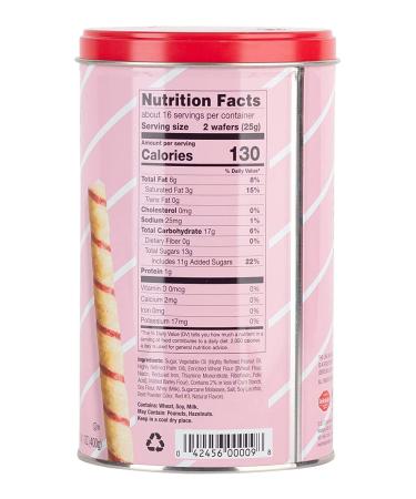 Pirouline CrÃ¨me Filled Rolled Wafers: Strawberry. (Pack of 3) 14.1 Ounce Tins in New Protective Packaging - Buy Online on GoSupps.com